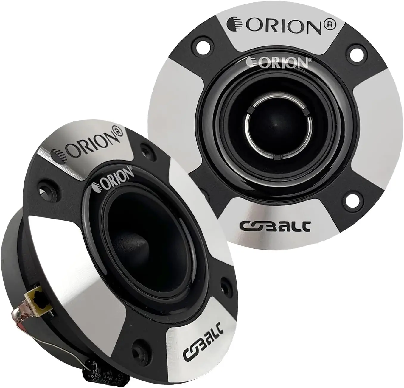 Cobalt Series CTW125 3.9” Super Bullet Tweeter | Aluminum Diaphragm, 1” Voice Coil, 50W RMS, 200W Max, Built-in Crossover - Pro Sound System Tweeter (Pair)