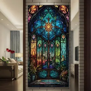 Stained Glass Pattern DIY Diamond Arts Colorful Painting Kit without Frame, DIY 5D Diamond Arts Colorful Painting Kit, Wall Art Decor for Home, Diamond Painting Kits