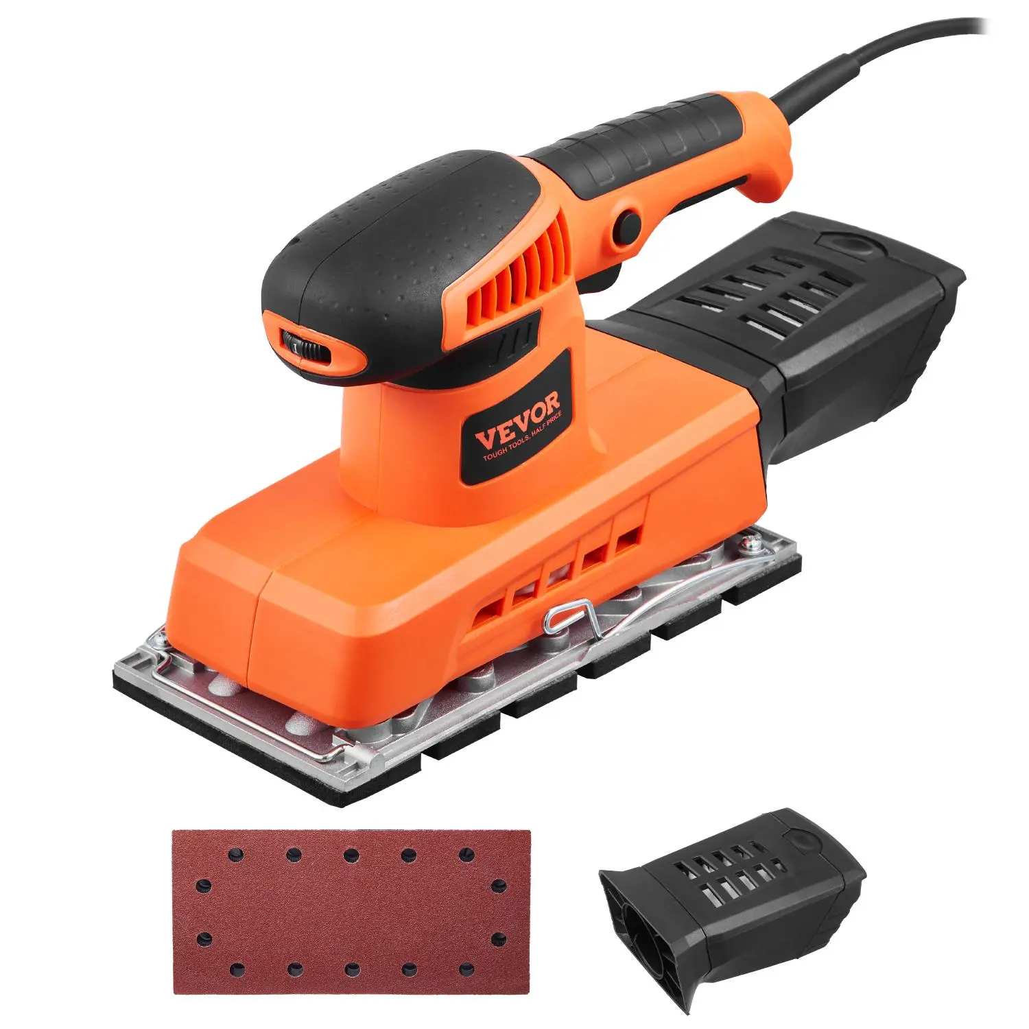 【summerfinds】VEVOR 1/2 Sheet Finishing Polishing Sander, 320W Max Power Buffing Machine, 12000 RPM Polishing Power Tool for Woodworking