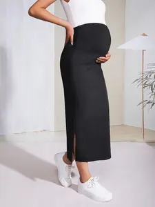 Maternity casual dress for summer, stretchy and comfortable, black dress, hip-hugging skirt, professional hip-hugging skirt, Maternity Dresses