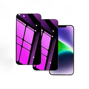 Anti-Light Privacy Protective Film, Durable, Screen Tempered Film, Eye Protective Mobile Phone Film for iPhone 16 15 14 13, iPhone 17 Pro Max, Pro, Air, Anti Blue Light Privacy Protection Film