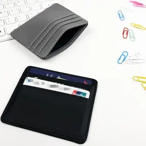 Slim Embossed Logo PU Leather Card Holder -  Multiple Slots | Spacious Capacity ID & Card Organizer | Portable Everyday Essential for Commute & Shopping