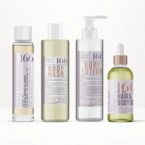 No 166 MARSHMALLOW GOURMAND Collectors Kit - Eau de Parfum, Body Lotion, Body Wash, & Hair & Body Oil