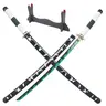 ELERVINO Demon Slayer Shinazugawa Style Fantasy Toy Sabre - 41in Plastic+Metal, 3.1 lb, Wooden Holder Stand, Ages 12+, Durable, Adults Halloween Cosplay Prop, New Year/Birthday Gift, 41in Real Metal Cosplay Demon Slayer Sword