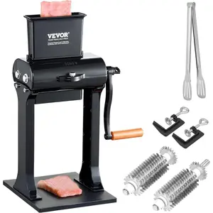 TikTokShopBlackFridayVEVOR Commercial Meat Tenderizer, Heavy Duty Stainless Steel Meat Tenderizer Machine, Quick and Easy Manual Operation Kitchen Tool, 5.8" Feed Port for Beef, Turkey, Chicken, Pork, Steak, and Fish
