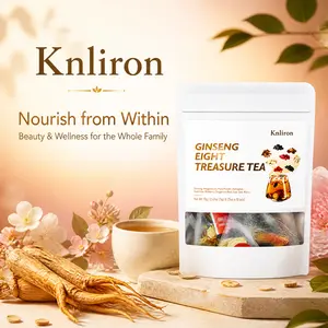 Eight Treasure Tea Bags | Herbal Wellness Blend with Ginseng, Goji Berry & Red Dates | Daily Vitality Tea for Men & Women