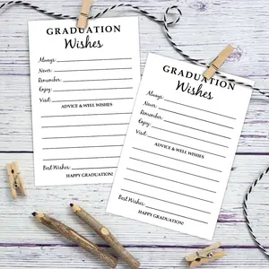 Graduation Advice & Wishes Cards Set, High School University Master Degree Graduates Congratulations Greeting Card, Party Celebration Supplies, Complete Set