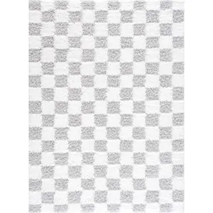 Atira Gray Checkered Area Rug