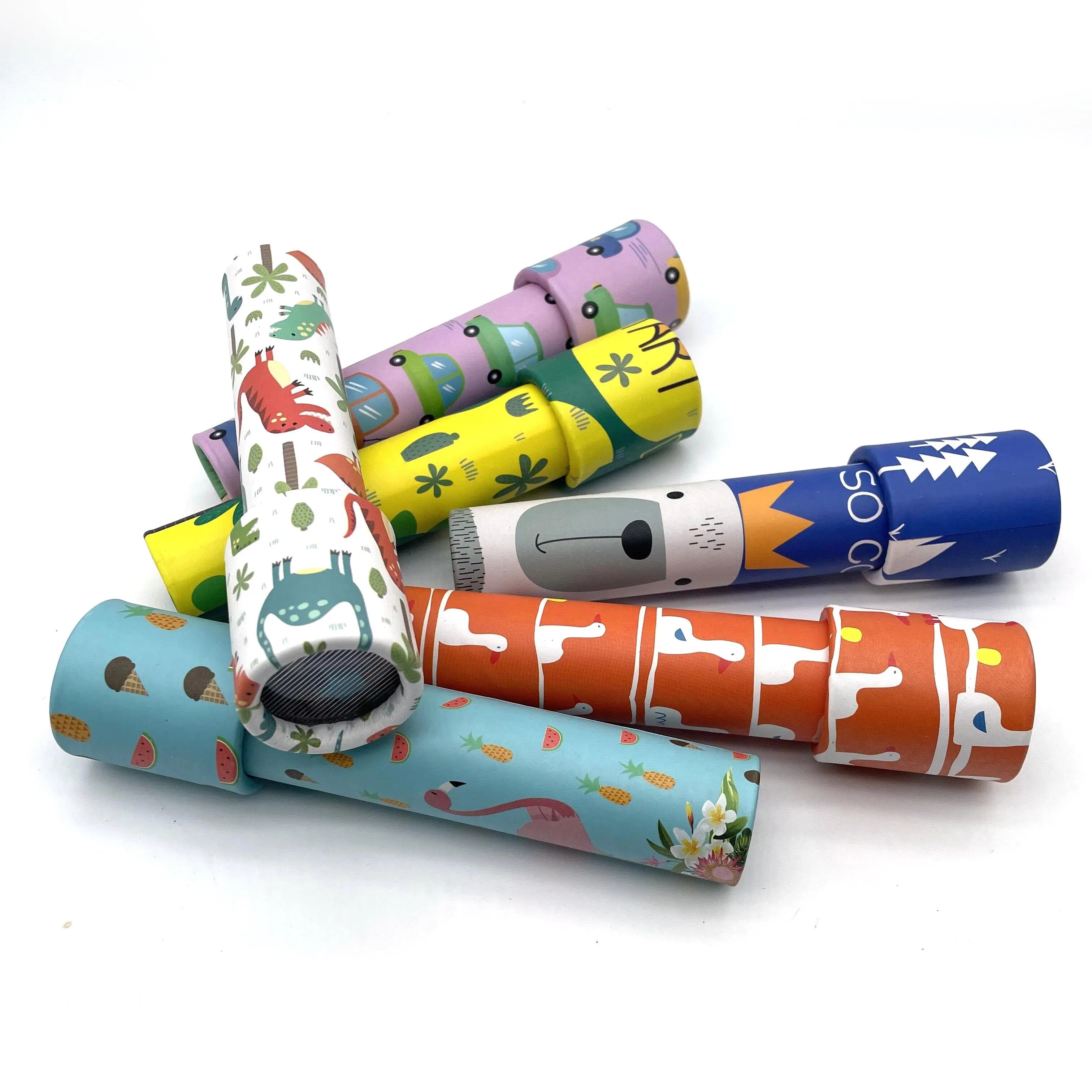Classic Interactive Rotating Paper Kaleidoscope Toy for Kids - 14.5cm*3cm*2.5cm, 1 Rotating Kaleidoscope, Safety, Durability, Sparks Curiosity, Changing Patterns, Learning, Creative Cartoon Novelty Toy