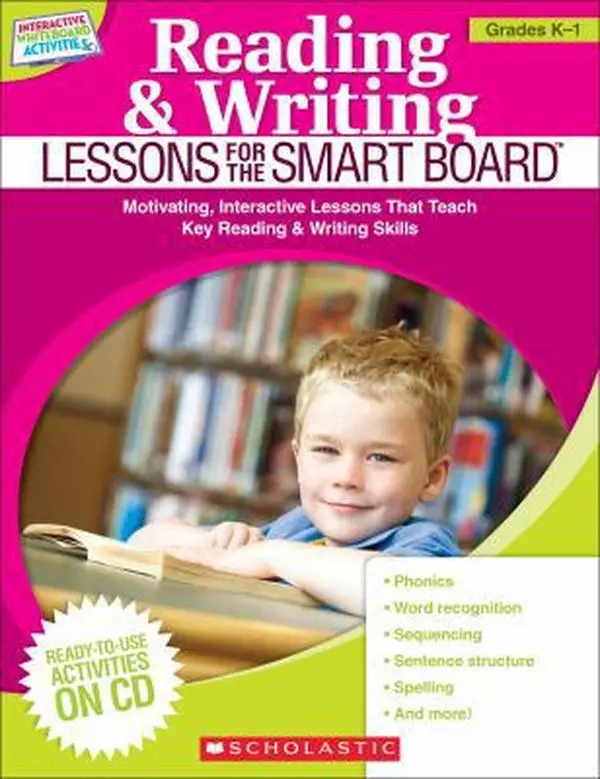 USED Book - Reading & Writing Lessons for the Smart Board(tm) (Grades K-1): Motivating, Interactive Lessons That Teach Key Reading & Writing Skills [With CDROM] by Scholastic (Paperback) - english