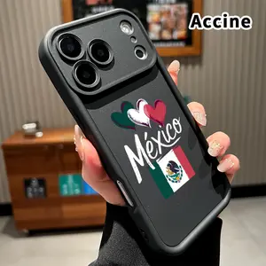Mexican Heart Tribute Phone Case for iPhone 17 Pro Max 16 15 14 Plus 13 12 Mini 11 XR X XS Air E Matte TPU Drop-Proof Rugged Durable Soft Bumper Cover Gift for women boy