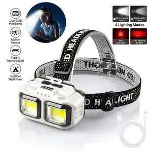 SDHW-HX-816S Motion Sensor Headlamp, Outdoor Fishing COB Head Light with Type-C Charging