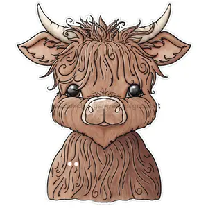 Highland Cow Door Hanger, Cut Bow Holes, wood sign, DECOE-W-903436, 22" Door Hanger no