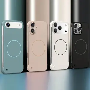 Luxury Ultra-Thin Magnetic Frameless Protective Phone Case for Iphone 17 Pro Max, 17 Air, 17 Pro, 16E, 16, 15, 14 Pro Max Plus, 13, 12, And 11 with Cooling Hard PC Matte Finish, Magnetic Phone Cover