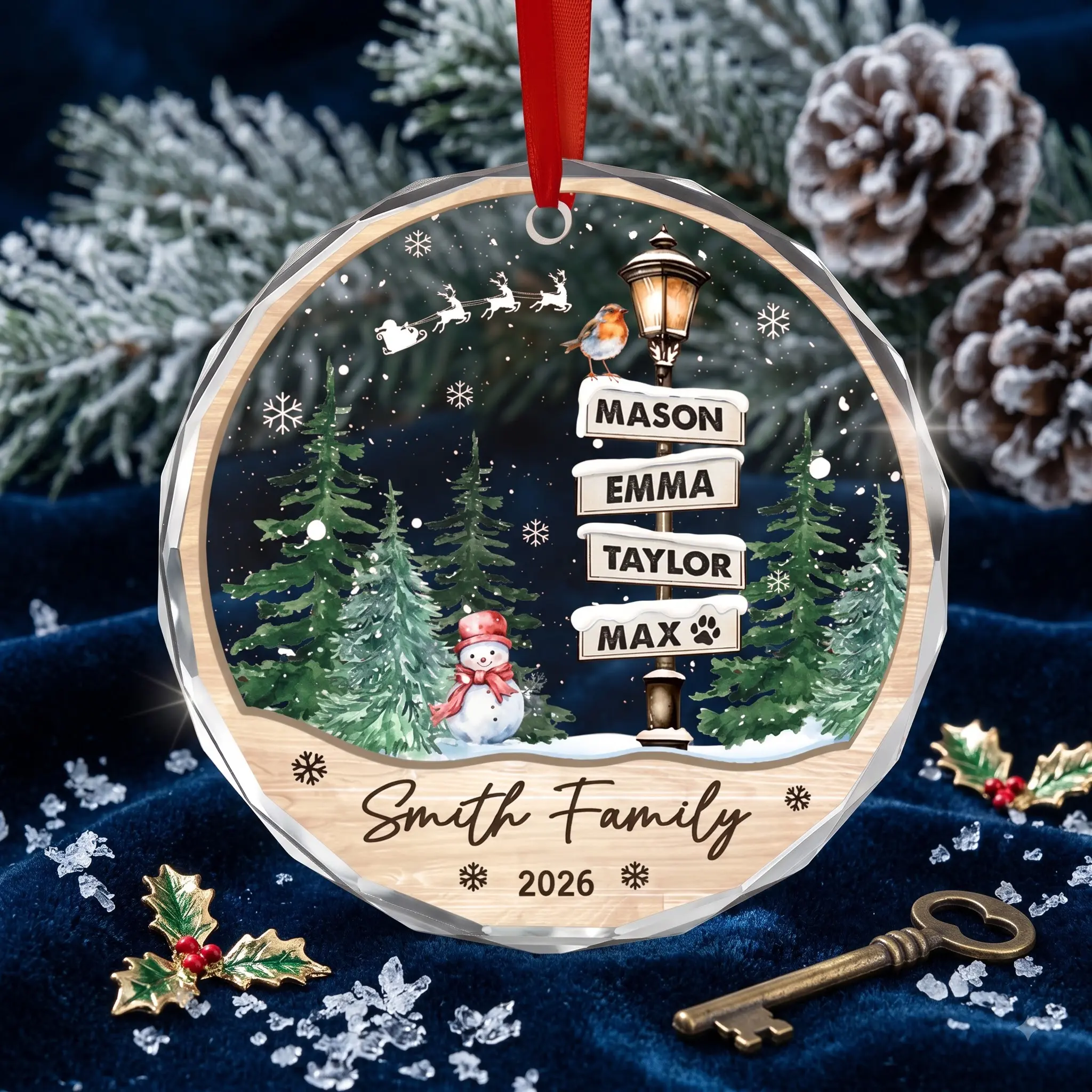 Family Names Christmas Ornament Personalized , Custom New Family Ornament, Baby's First Christmas Ornament, Personalized Family Ornament, Custom Baby Name Ornament, Newborn Gift, Halloween Keepsake, Custom Couple Name Christmas Gift – Wedding Keepsake
