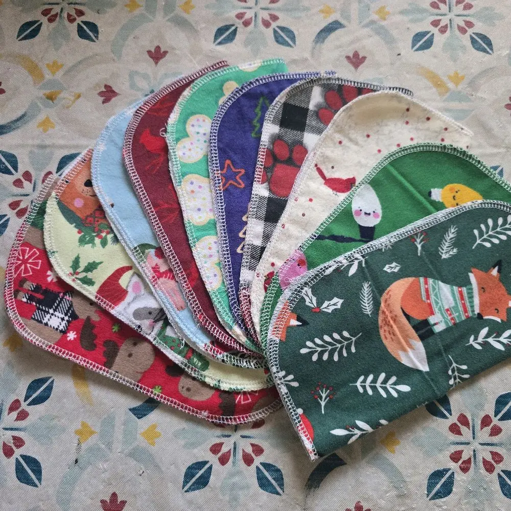 Reusable Cloth Napkins, 10 count, 100% flannel cotton
