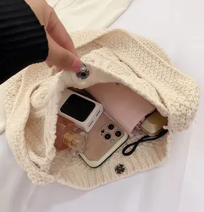 Handmade Crochet Bag Chic Shoulder Bag, Cute Crossbody Bag,Beach, Shoppingor Daily Use