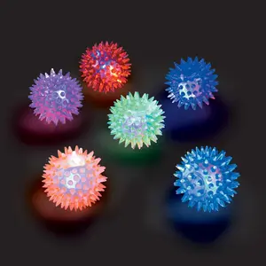 Mini Light-Up Spike Balls - 12 Pc.