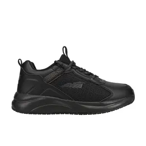 Avia Womens Avi-Canyon Slip Resistant Soft Toe Lace Up  Work Safety Shoes Casual - Black