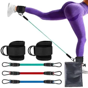 Women's Glute Resistance Bands, Ankle Straps for Exercise, Boot-Shaped Leg Training Equipment, Elastic Bands for Hip & Glute Workouts