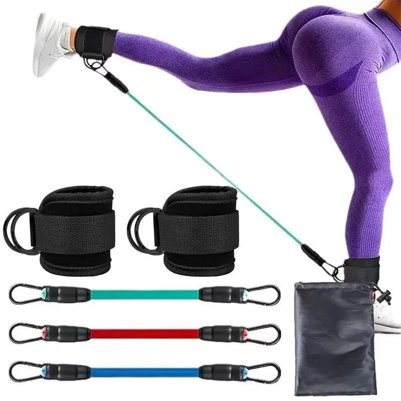 Women's Glute Resistance Bands, Ankle Straps for Exercise, Boot-Shaped Leg Training Equipment, Elastic Bands for Hip & Glute Workouts, Stretching Gear