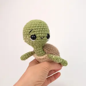 Handmade Crochet Sea Turtle Plush, Cute Amigurumi Turtle Stuffed Animal, Ocean Room Decor, Gift for Kids