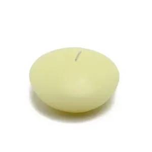 212 MAIN Round Unscented Handpoured Wax Long-Burning Floating Water Candles, 3 in. Ivory Decorative Ornaments, 12-Piece Box for Camping & Hiking Lights
