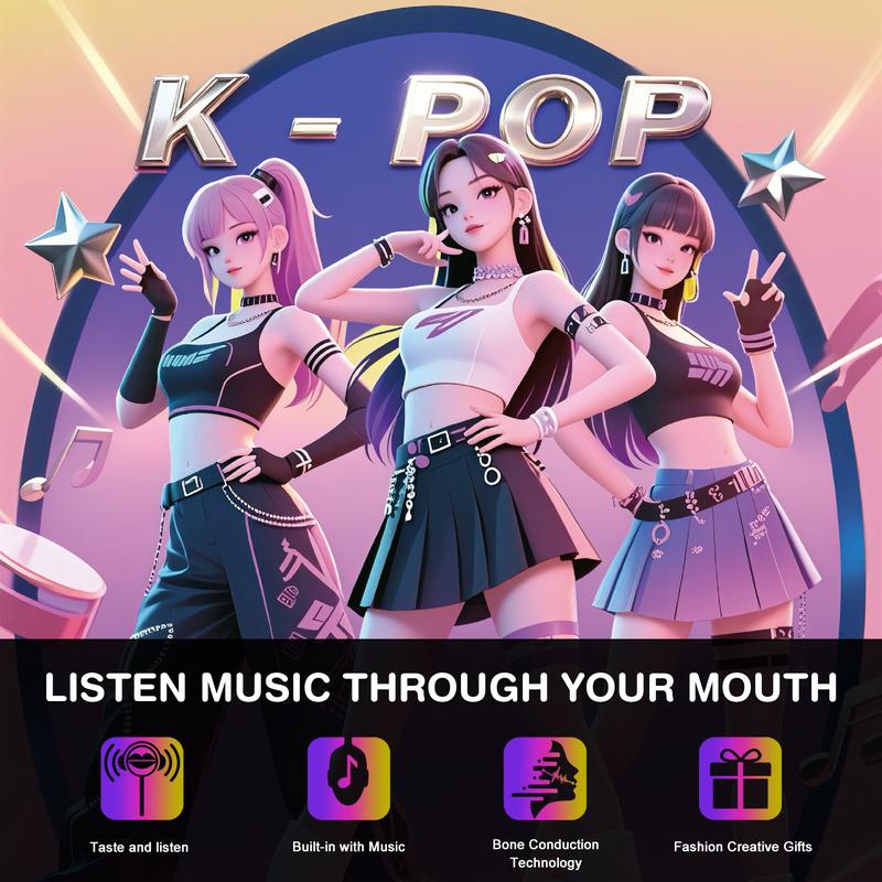 AMOS TastySounds Audio Lollipop Candy Gift – Heart-Shaped Music Lollipop, Sweet Strawberry & Berry Flavors, Cute Tech Candy, Romantic Creative Gift, Individually Wrapped Surprise