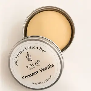 Coconut Vanilla Solid Lotion Bar – Handmade Moisturizer for Dry Skin