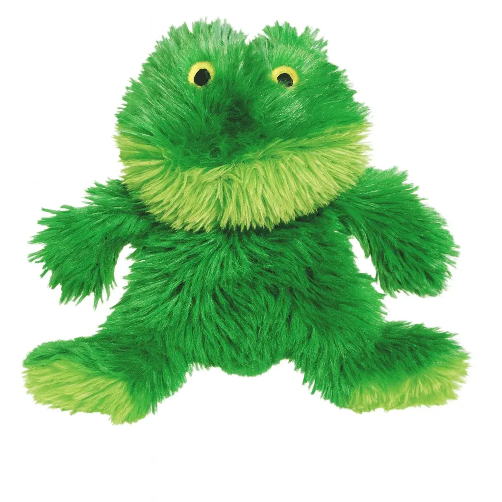 KONG Plush Frog Dog Toy for All Sizes, Soft and Durable