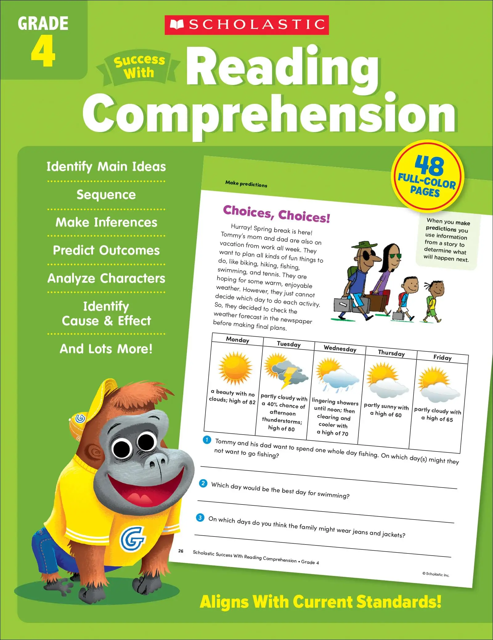 Scholastic Success with Reading Comprehension Grade 4 Workbook -- Scholastic Teaching Resources - Paperback