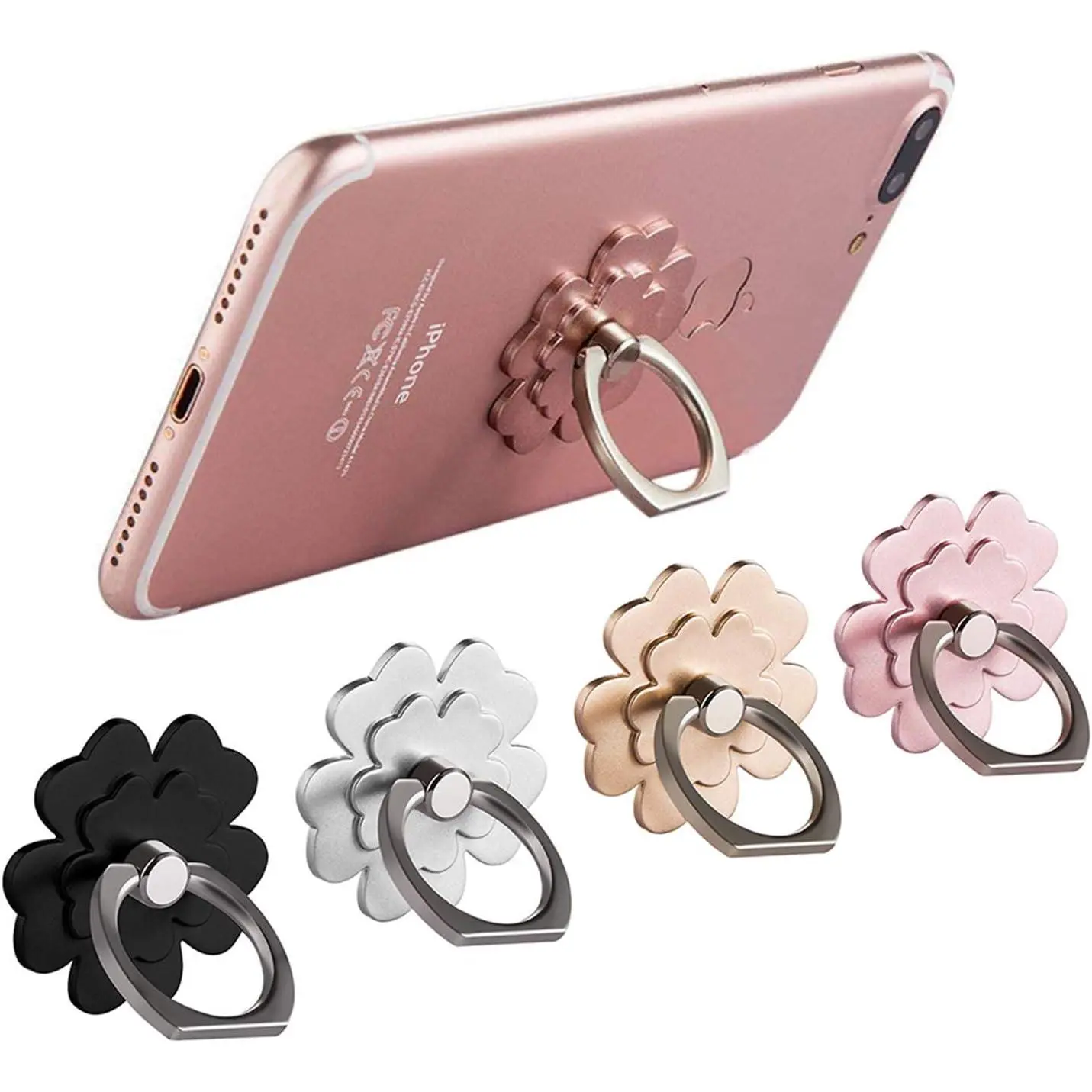 Cell Phone Ring Stand Finger Ring Holder 360 Rotation Phone Holder Ring Grip Compatible with    and Other  Phones or Phone Case 4-Pack