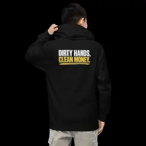 Dirty Hands Clean Money midweight hoodie