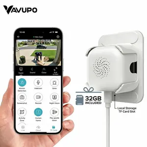 2K Window Security Camera  WiFi Stick-on Home Surveillance Camera with Motion Detection, Two-Way Talk, Siren, and Night Vision Full Color AI Wireless