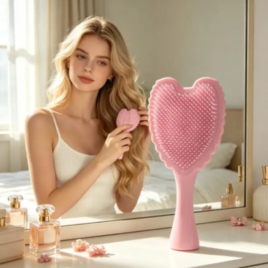 Women's Multi-Functional Angel Queen Air Cushion Massage Comb - Wing Styling Tool for Smoothing Hair, Untying Knots, Curling Hair - 1-Piece Pack, Festival Gift Option