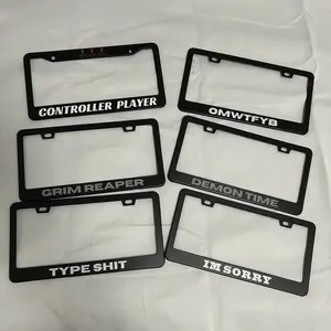 Universal License Plate Frames with Fast Shipping on $19.99 each price select a one frame and order it with its name for Cars and Trucks Fits dodge, Lamborghini, corvette, AMG, Multiple Designs Available