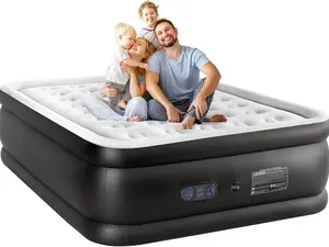 Air Mattress,Double Height Air Mattress (16-22 Inches) With Built-In High-Capacity Pump, Adjustable Design, And Non-Slip Bottom Inflatables