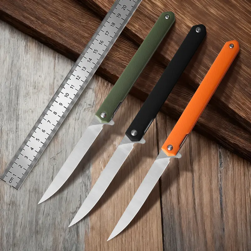 Foldable Mini Nylon Fiber Handle Knife - Portable Multipurpose Cutting Tool, Outdoor Survival Supplies, Folding Pocket Gadget, EDC Tools and Gadgets for Outdoor Fishing & Carving Tasks with Secure Grip