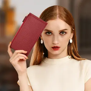 Women's RFID Blocking Luxury-Feel Slim Women's Wallet Bifold card organizer protector Small Leather Wallet,