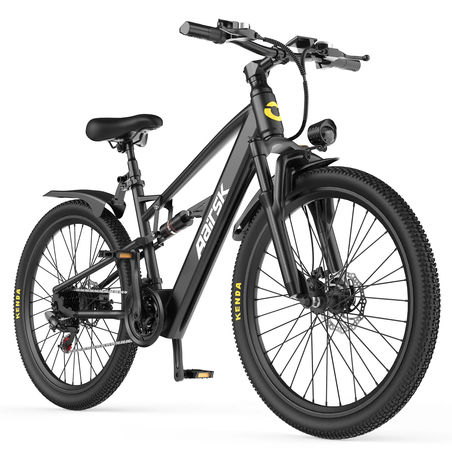 748W Fat Tire Electric Bike for Adults, 22 MPH All-Terrain Mountain Bicycle with Dual Suspension, 36V 13AH Battery and Smart Display