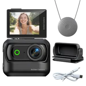 Mini Thumb Action Camera! Panoramic Shooting, WiFi Connection, Anti-shake and Magnetic Separation. Wireless Vlog Camera, Ideal for Outdoor Sports, Travel and Riding, Easy To Carry for Vlogging.