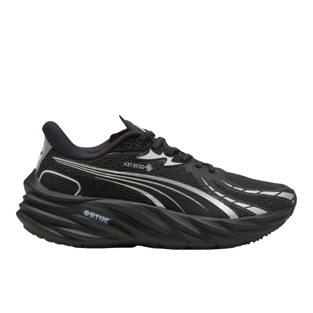 PUMA Womens Velocity Nitro 4 Gore-Tex Running Sneakers Shoes - Black