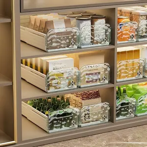 Expandable Cabinet Storage Box Drawer Kitchen Organizer, Desktop Snack and Miscellaneous Box, Deep Corner Storage Container, Durable Storage Organizer