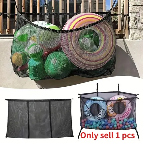 Large-Capacity Lightweight Pool Float Storage Mesh Net Bag, Portable Pool Accessories Organiser for Swim Rings, Ideal for Outdoor Summer Fun