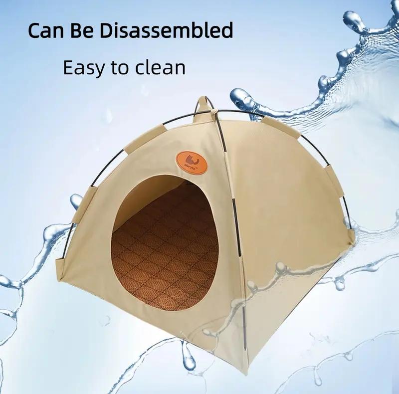 Foldable Pet Tent -Indoor Bed With Double-sided Cushion - Pet Tent for Cats ,Puppies, Rabbits, Guinea Pigs, Hedgehogs, and Other Small Animals,Cat House
