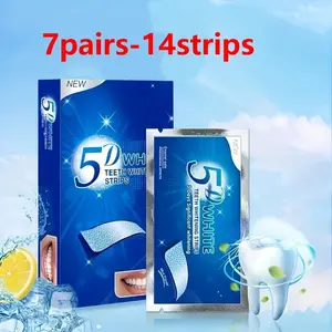 5D-7 Mint Flavor Tooth Patches, Transparent Whitening Teeth Stickers, Clear Breath, Portable Travel Pack, Independent Packaging