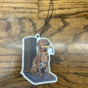 Chocolate Lab & Bumper Air Freshener - Forest Scent  On Point Scents