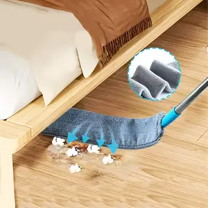 Retractable Gap Duster with 2 Pieces of Dusting Cloths Long Handle 60inches Washable and Retractable Duster Brush for Bedroom, Kitchen , Living Room, High Ceiling, A Soft Dust-Removing Brush That Sweeps Away Dust and Protects the Surface
