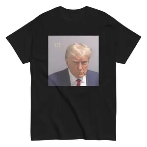 Exclusive President Donald Trump Mugshot T-Shirt – Limited Edition Collector's Tee, Unisex, Political Memorabilia