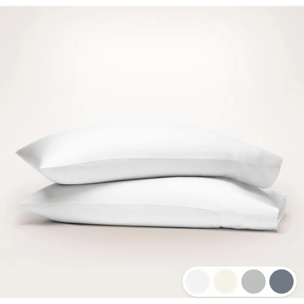 Boll & Branch Signature Hemmed Luxury Pillowcase Set of 2 - 100% GOTS Certified Organic Cotton, Fair Trade, Breathable, Durable, Smooth Matte Finish, Sateen Weave, Hemmed Edges (Tested Against 1,000+ Harmful Substances) for Everyday Sleep & Daily Elegance